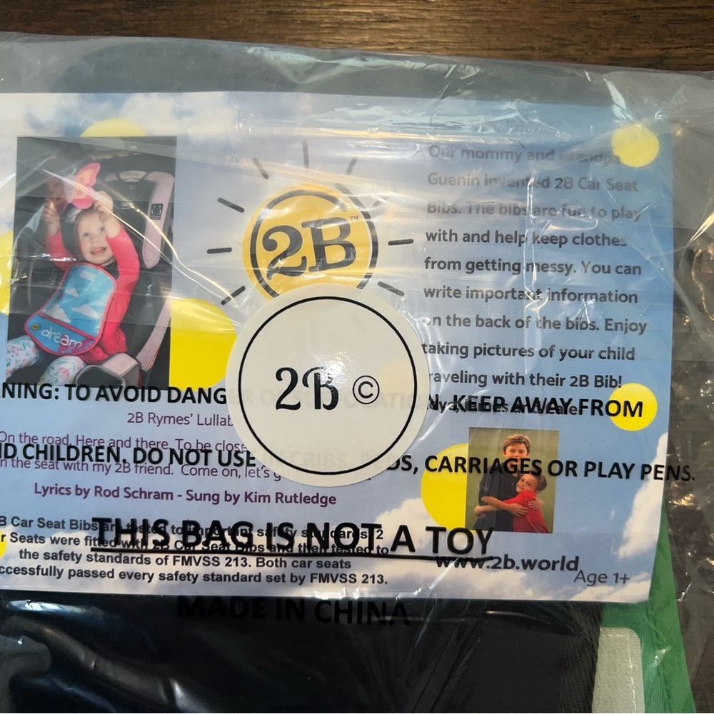 Kids Car Seat Bib - Football